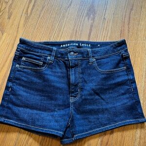 American Eagle Outfitters Next Level Dark Blue Jean Shorts